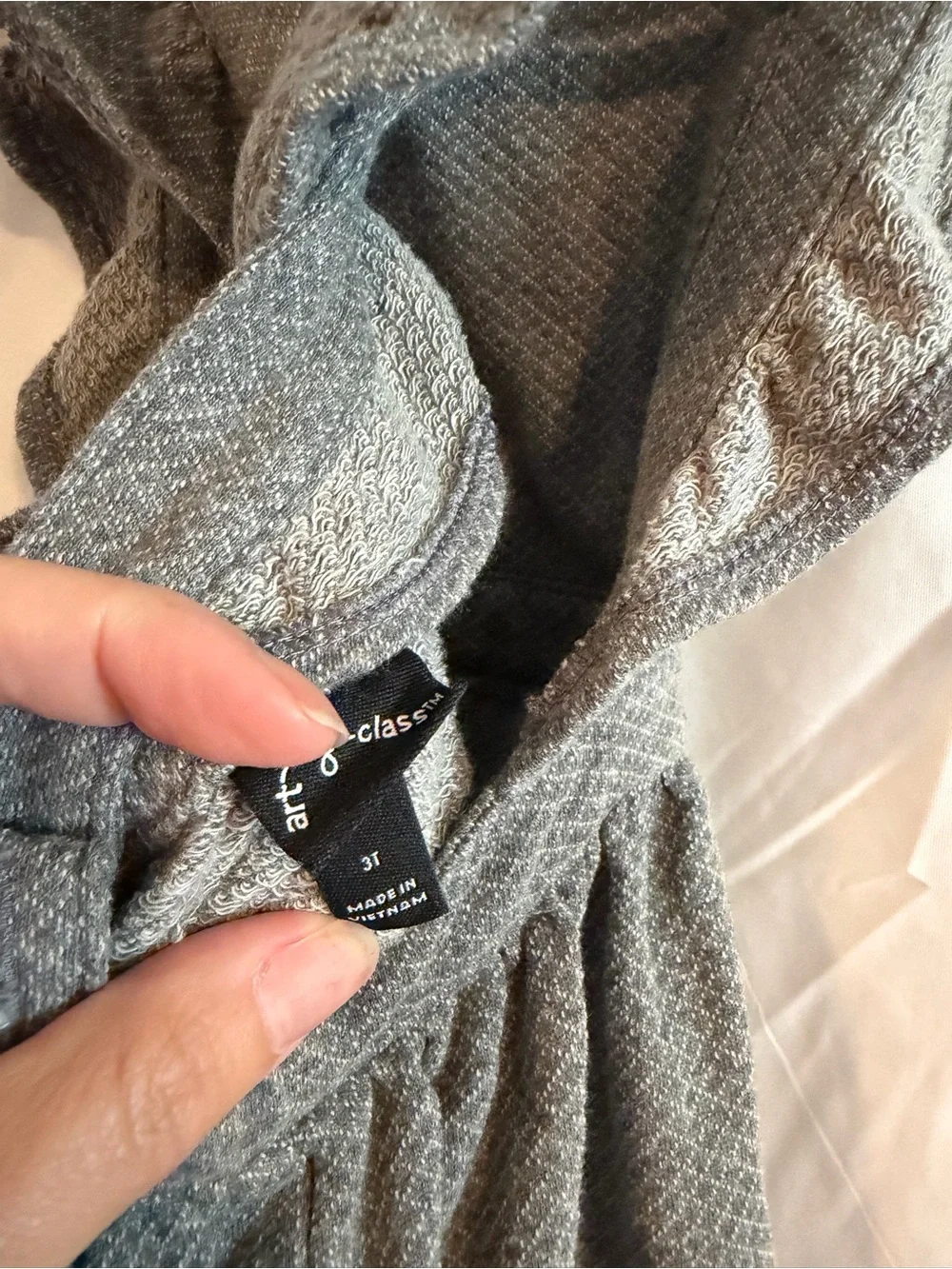 art class Gray Ruffle Strap Textured Dress